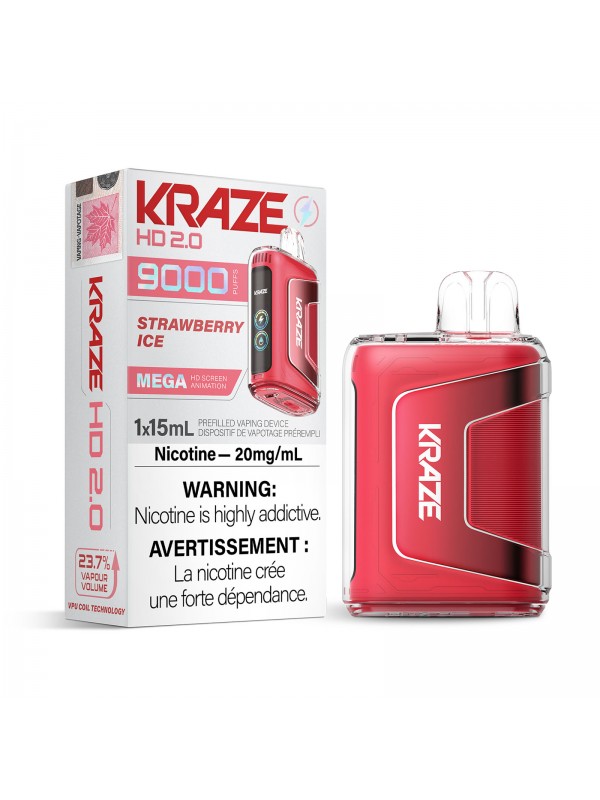 Strawberry Ice Kraze HD 2.0 – Disposable Vap...