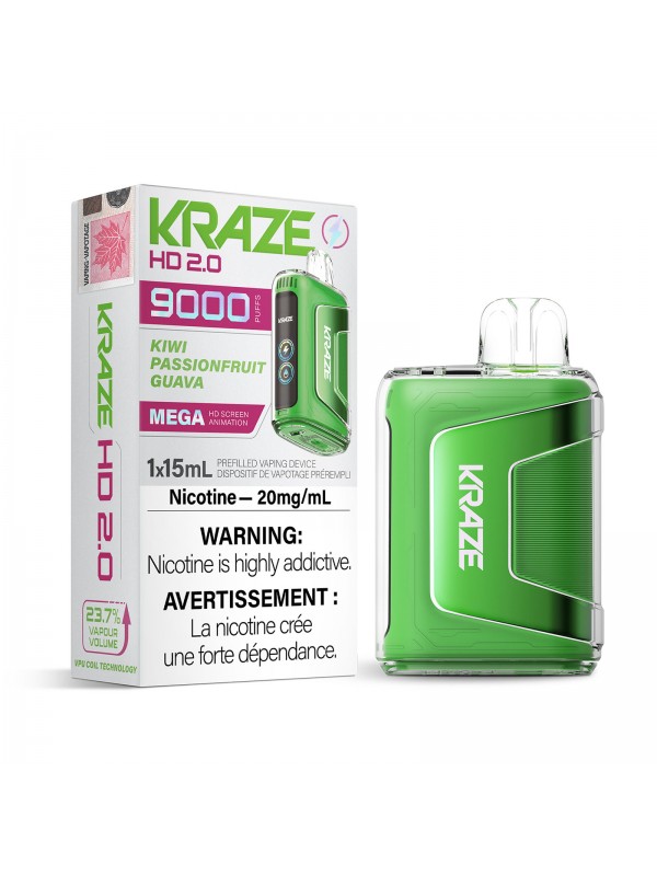 Kiwi Passionfruit Guava Kraze HD 2.0 – Dispo...