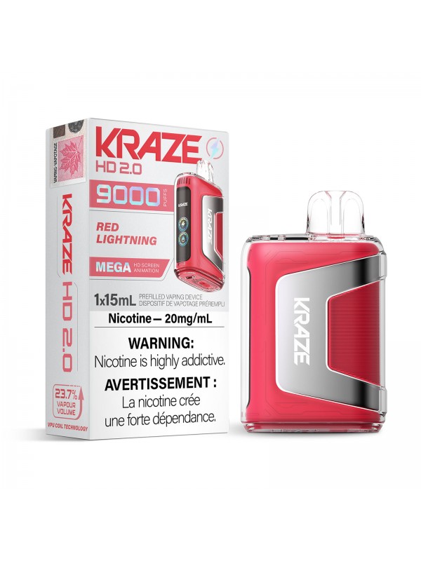 Red Lightning Kraze HD 2.0 – Disposable Vape