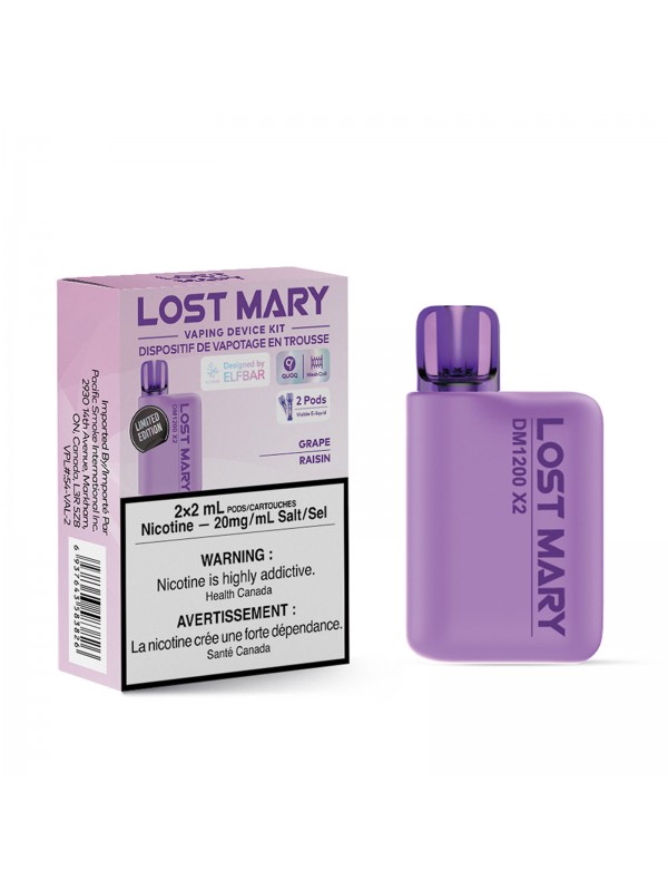 Grape Lost Mary DM1200x2 – Disposable Vape