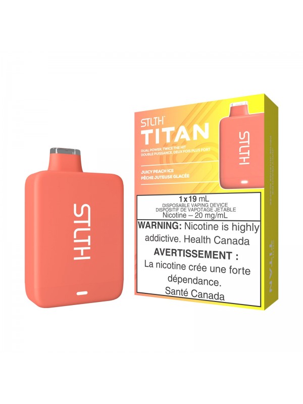 Juicy Peach Ice STLTH Titan – Disposable Vap...