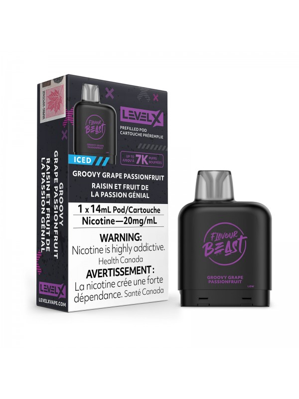 Groovy Grape Passionfruit Iced Level X – Flavour Beast Pods