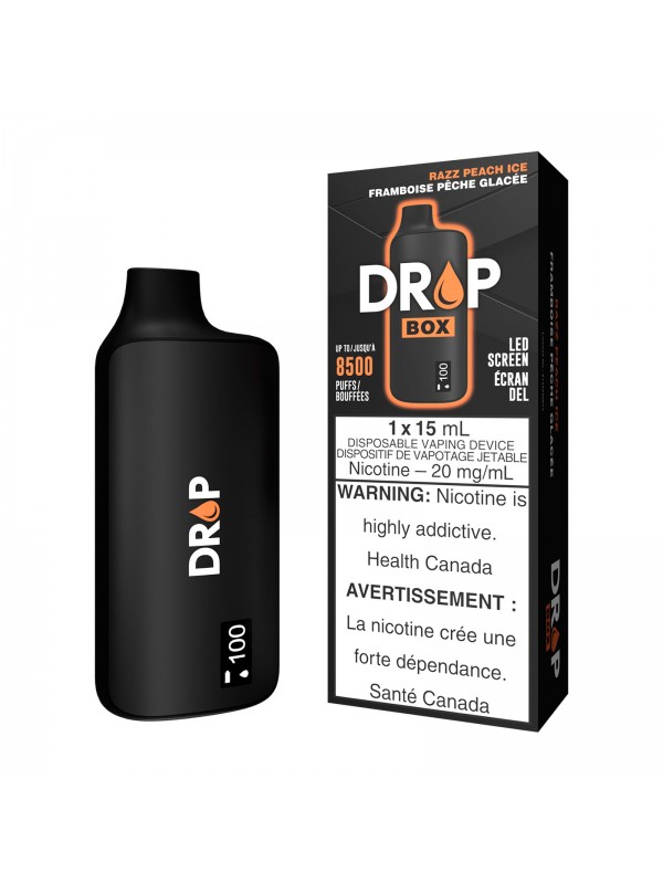 Razz Peach Ice Drop Box – Disposable Vape