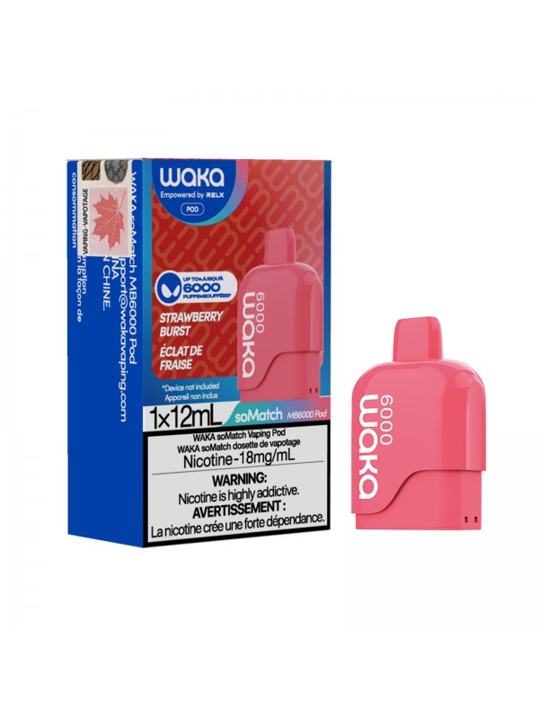 Strawberry Burst Waka soMatch MB6000 Disposable Po...