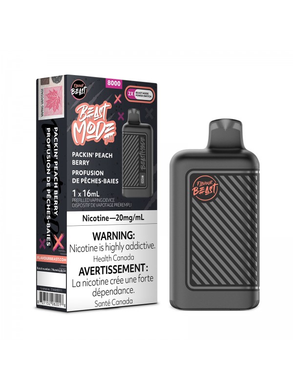 Packin’ Peach Berry Flavour Beast Beast Mode – Disposable Vape