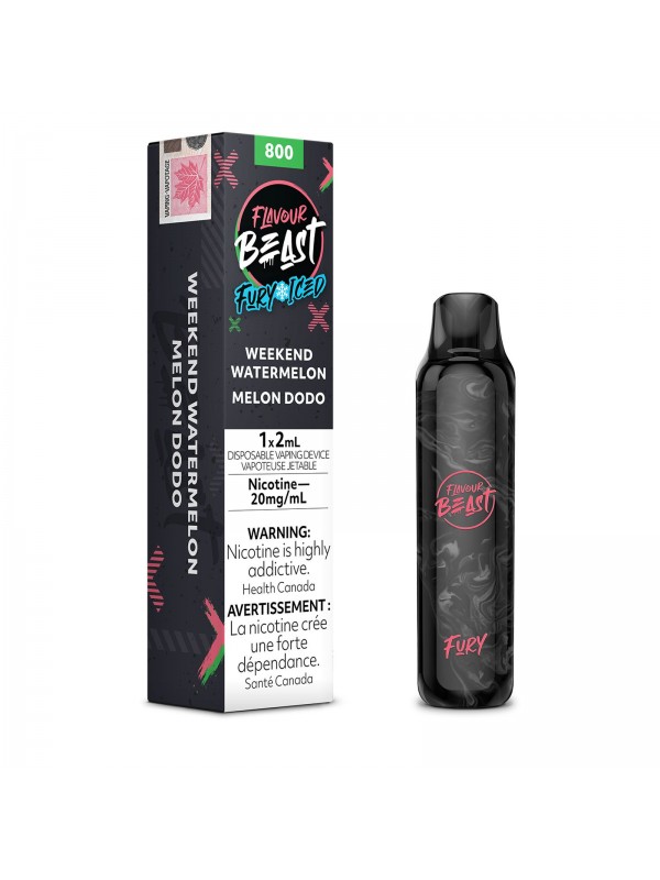 Weekend Watermelon Iced Flavour Beast Fury – Disposable Vape