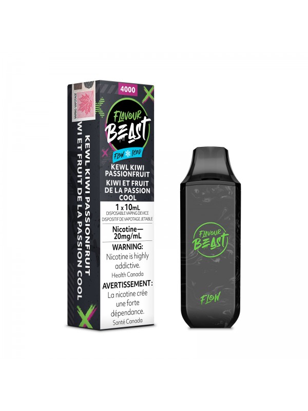 Kewl Kiwi Passionfruit Iced Flavour Beast Flow – Disposable Vape